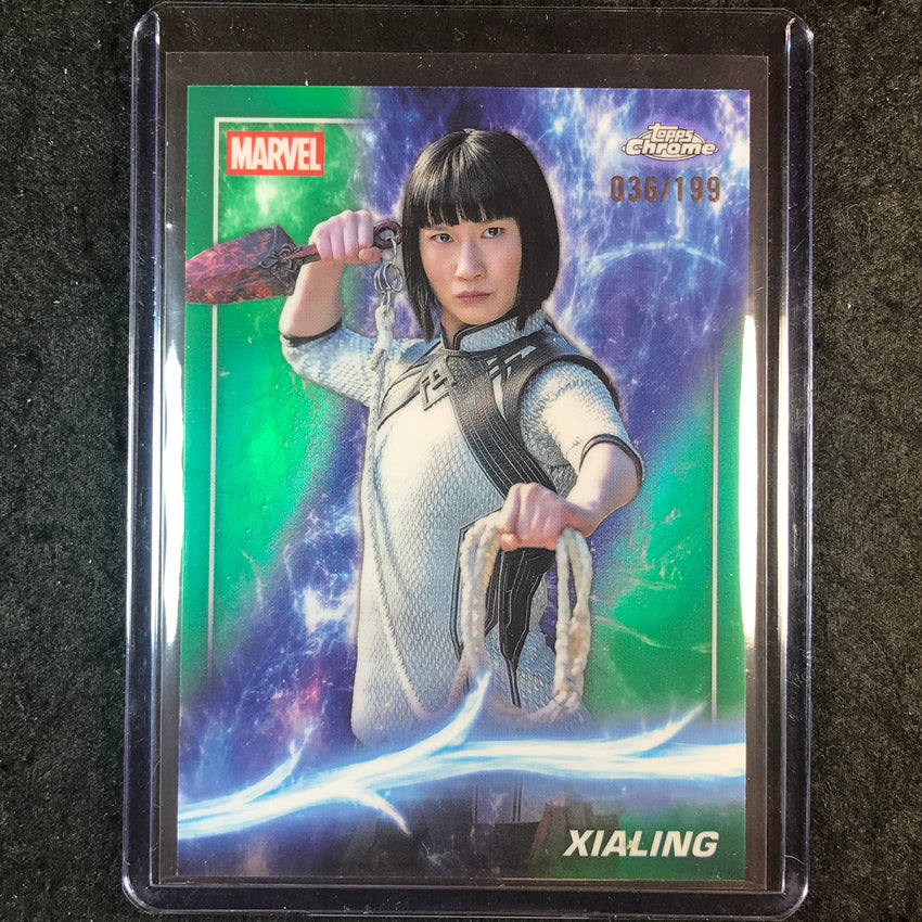 2025 Topps Chrome Marvel Studios XIALING Green 36/199 #114