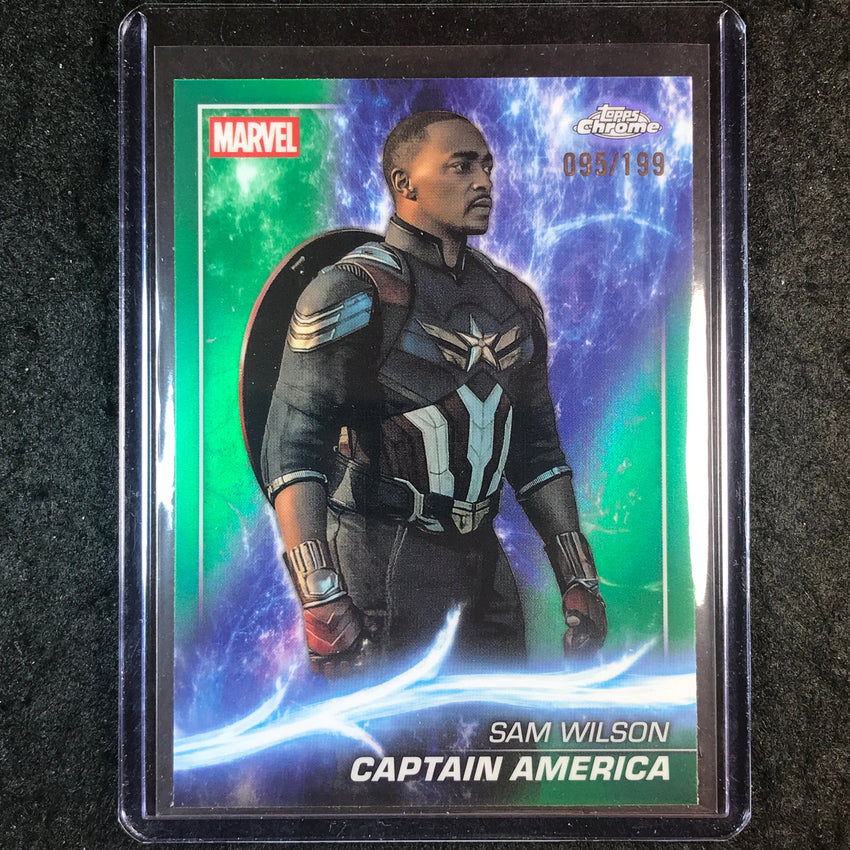 2025 Topps Chrome Marvel Studios CAPTAIN AMERICA Green 95/199 #167