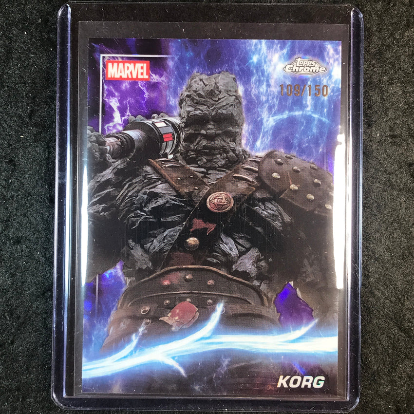 2025 Topps Chrome Marvel Studios KORG Agatha Lava 109/150 #77