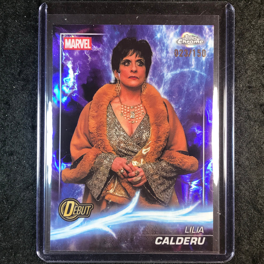2025 Topps Chrome Marvel Studios LILIA CALDERU Agatha Lava 23/150 #163