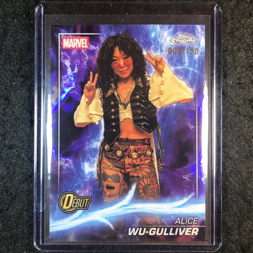 2025 Topps Chrome Marvel Studios ALICE WU-GULLIVER Agatha Lava 9/150 #164