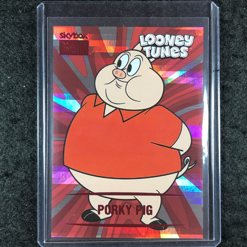 2024 Fleer Retro Looney Tunes PORKY PIG Skybox Premium Star Rubies /150 #40