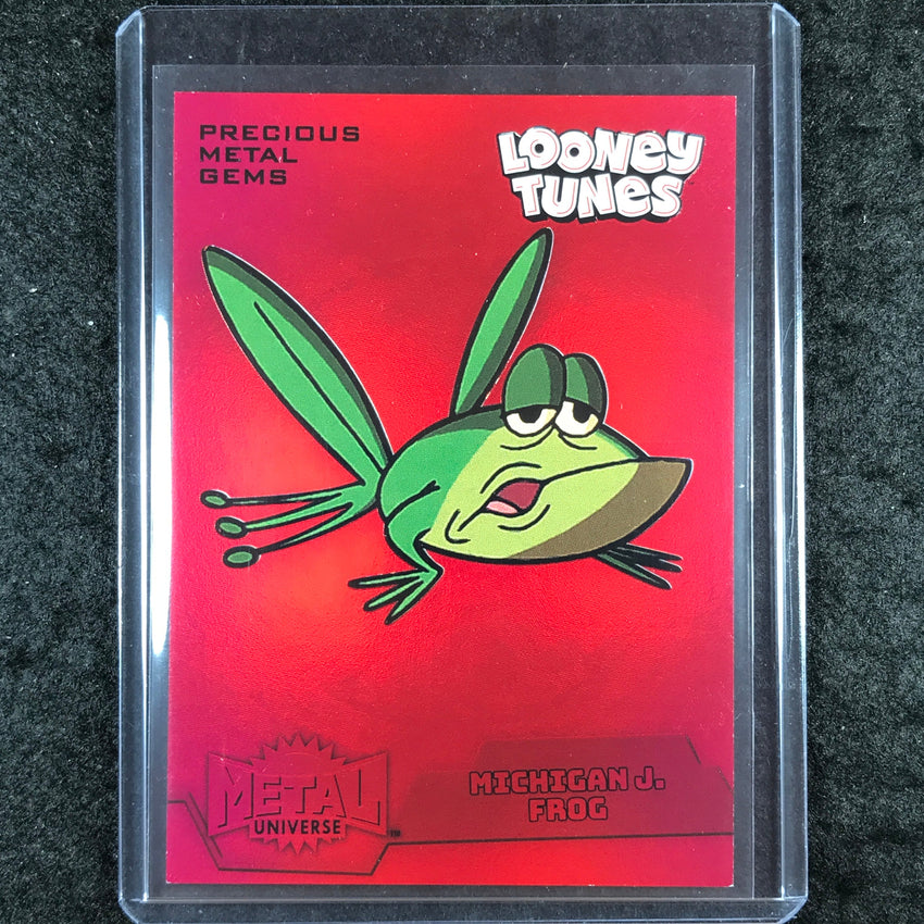 2024 Fleer Retro Looney Tunes MICHIGAN J. FROG Metal Universe PMG Red 52/100 #50