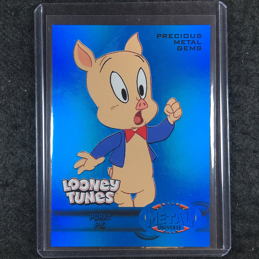 2024 Fleer Retro Looney Tunes PORKY PIG Metal Universe 97-98 Retro PMG Blue 9/50