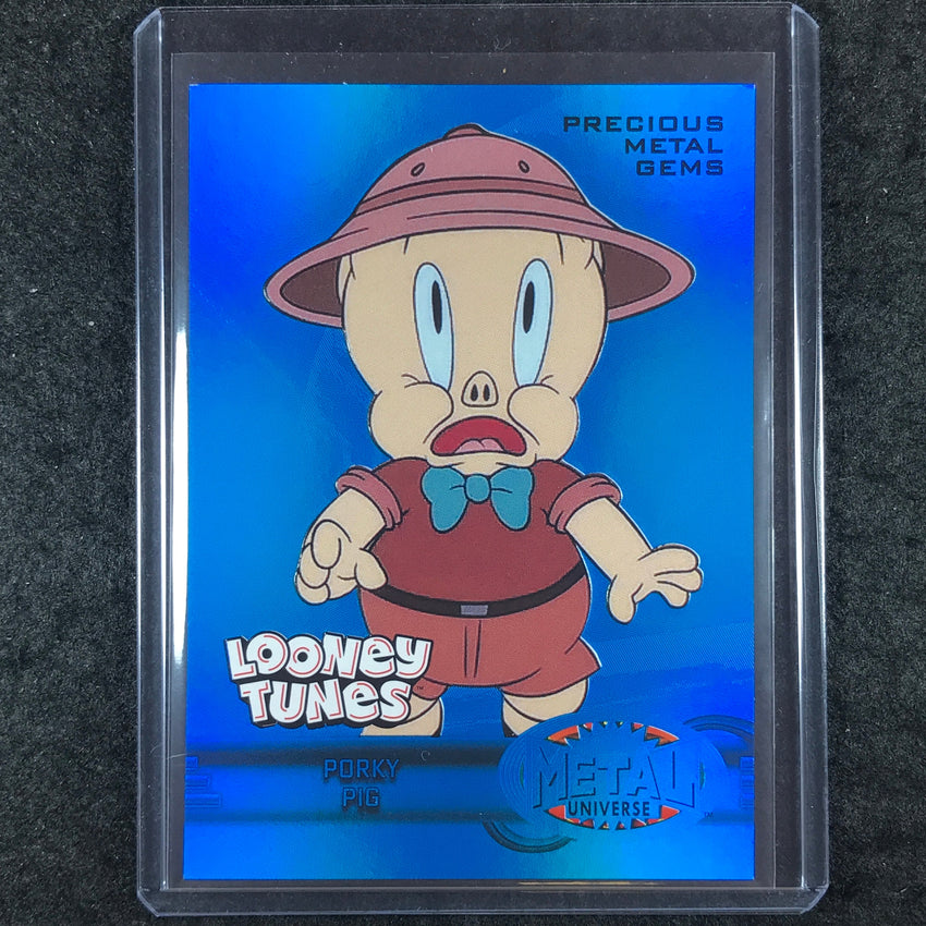 2024 Fleer Retro Looney Tunes PORKY PIG Metal Universe Retro PMG Blue 3/50 #44