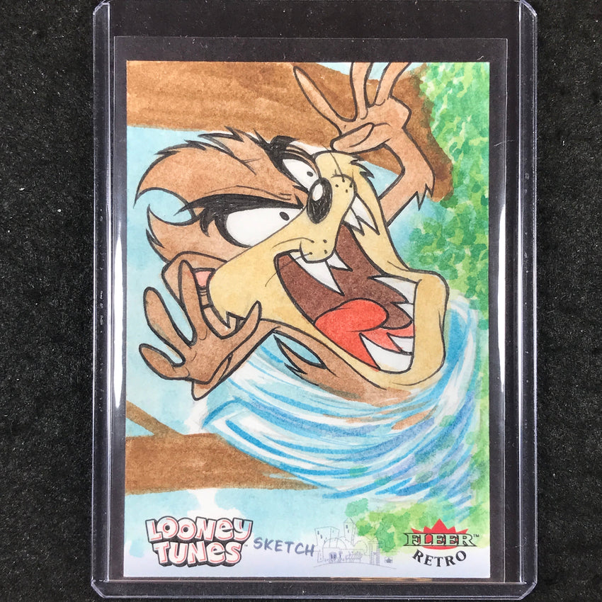 2024 Fleer Retro Looney Tunes TASMANIAN DEVIL Artist Sketch 1/1 RENE CORDOVA