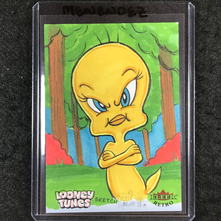 2024 Fleer Retro Looney Tunes TWEETY Artist Sketch 1/1 JOSHUA MENENDEZ