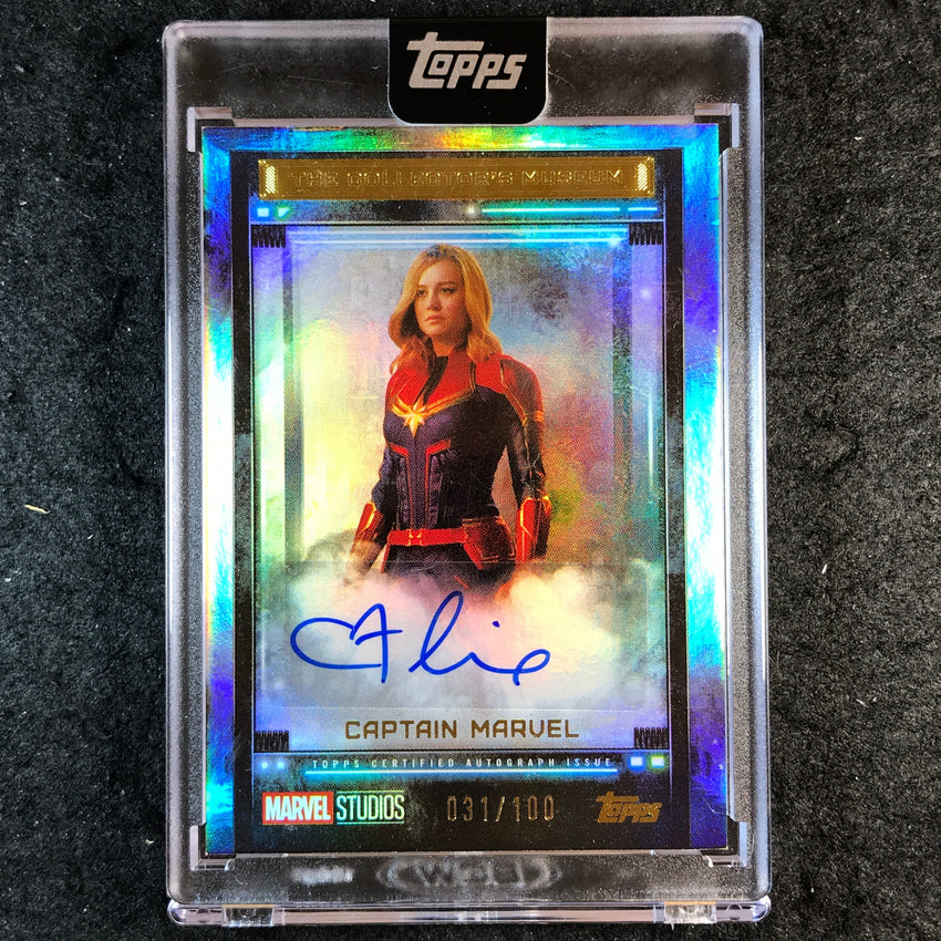 2025 Topps Marvel The Collector BRIE LARSON AS CAPTAIN MARVEL Museum Auto 31/100