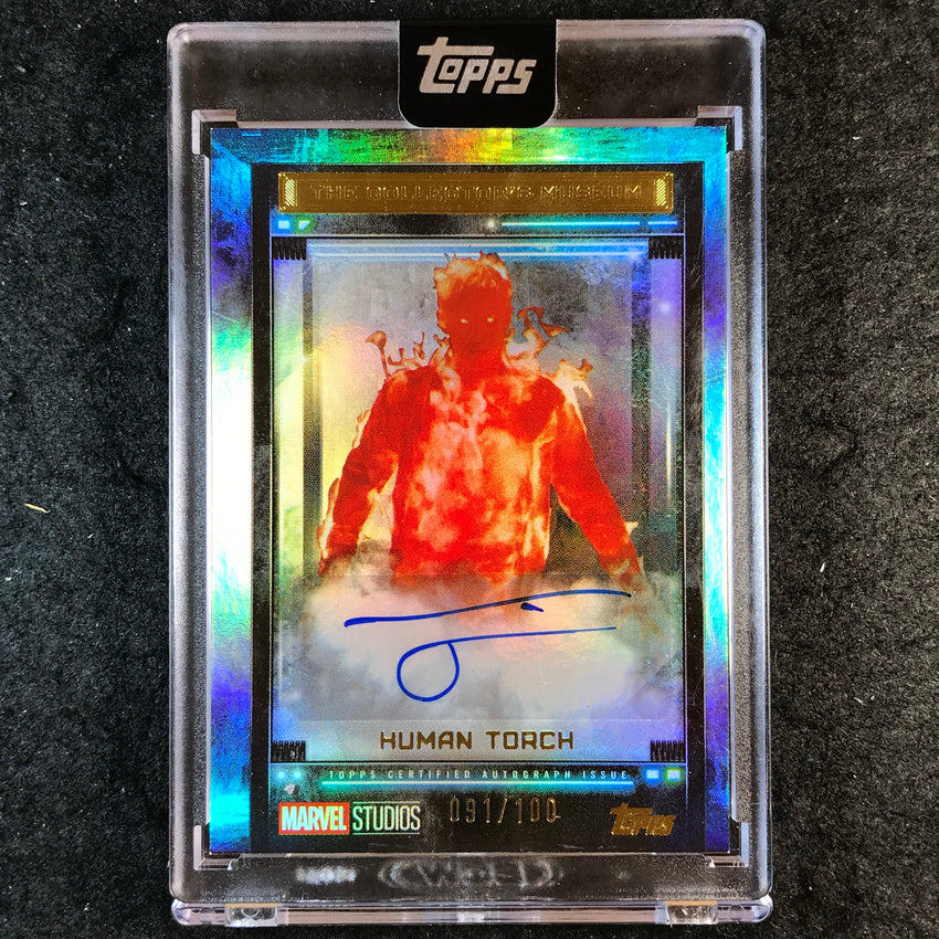 2025 Topps Marvel The Collector JOSEPH QUINN AS HUMAN TORCH Museum Auto 91/100