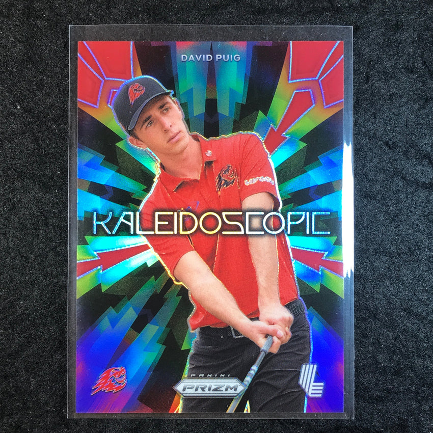 2024 Prizm LIV Golf DAVID PUIG Kaleidoscopic Red /149 #10
