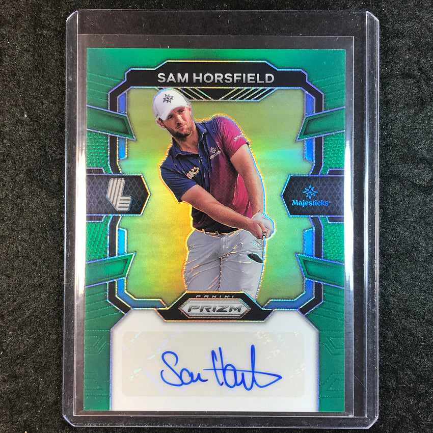 2024 Prizm LIV Golf SAM HORSFIELD Signatures Auto Green 5/18