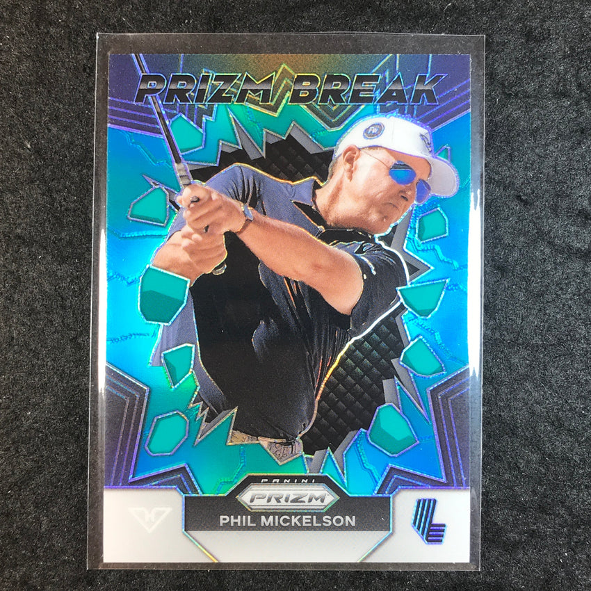 2024 Prizm LIV Golf PHIL MICKELSON Prizm Break Teal /199 #5
