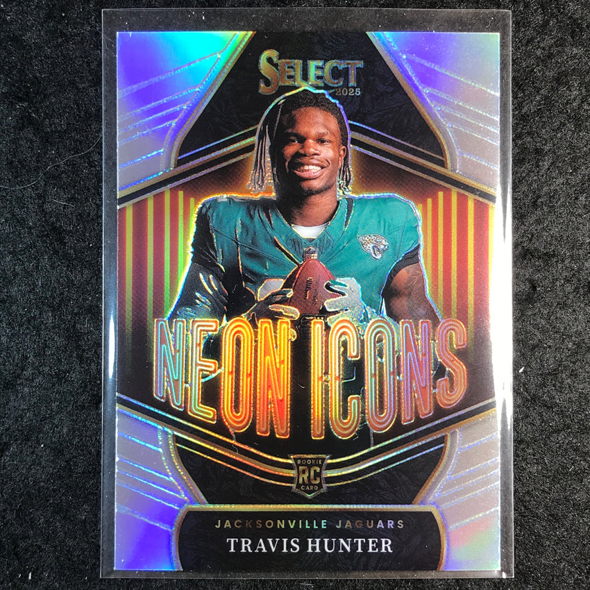 2025 Select Football TRAVIS HUNTER Neon Icons Rookie Silver #11