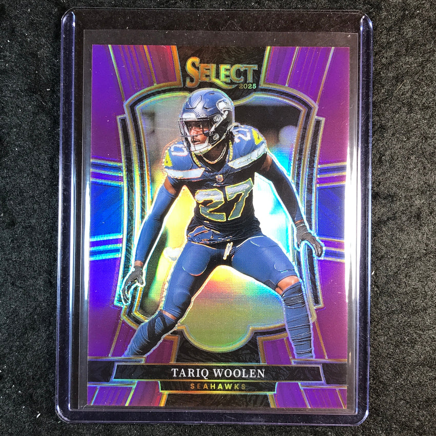2025 Select Football TARIQ WOOLEN Premier Level Purple 56/75 #115