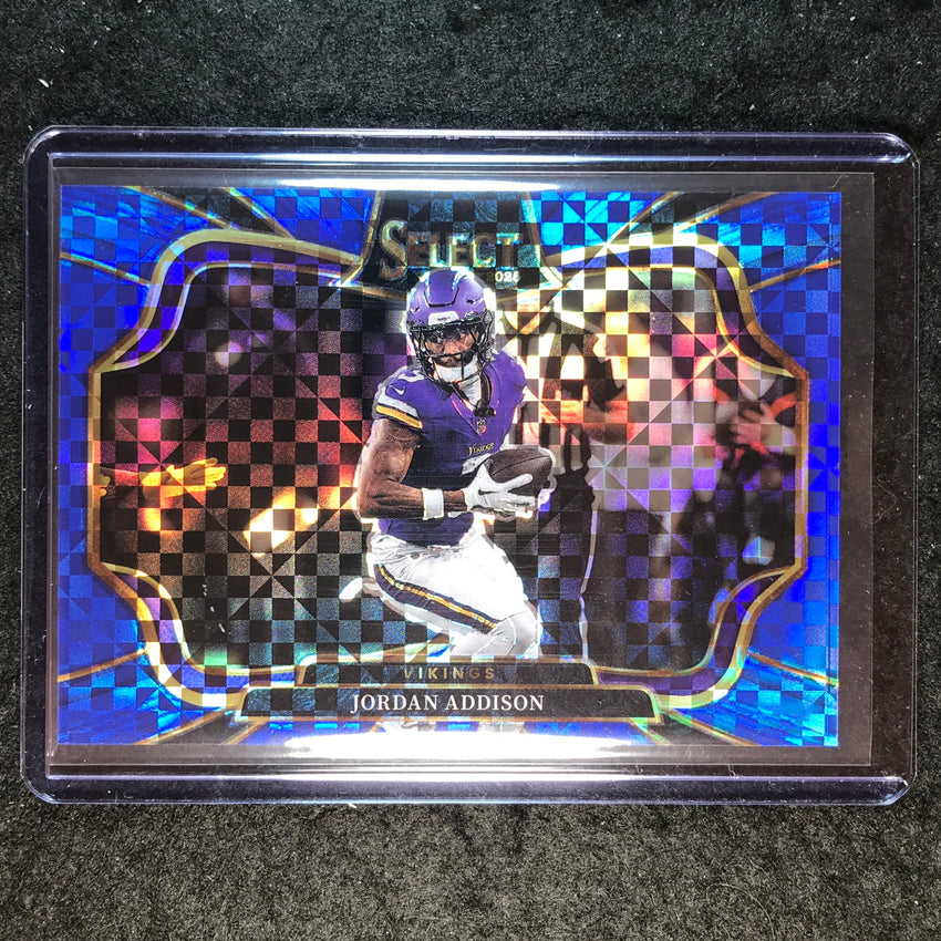 2025 Select Football JORDAN ADDISON Field Level Blue 23/75 #464