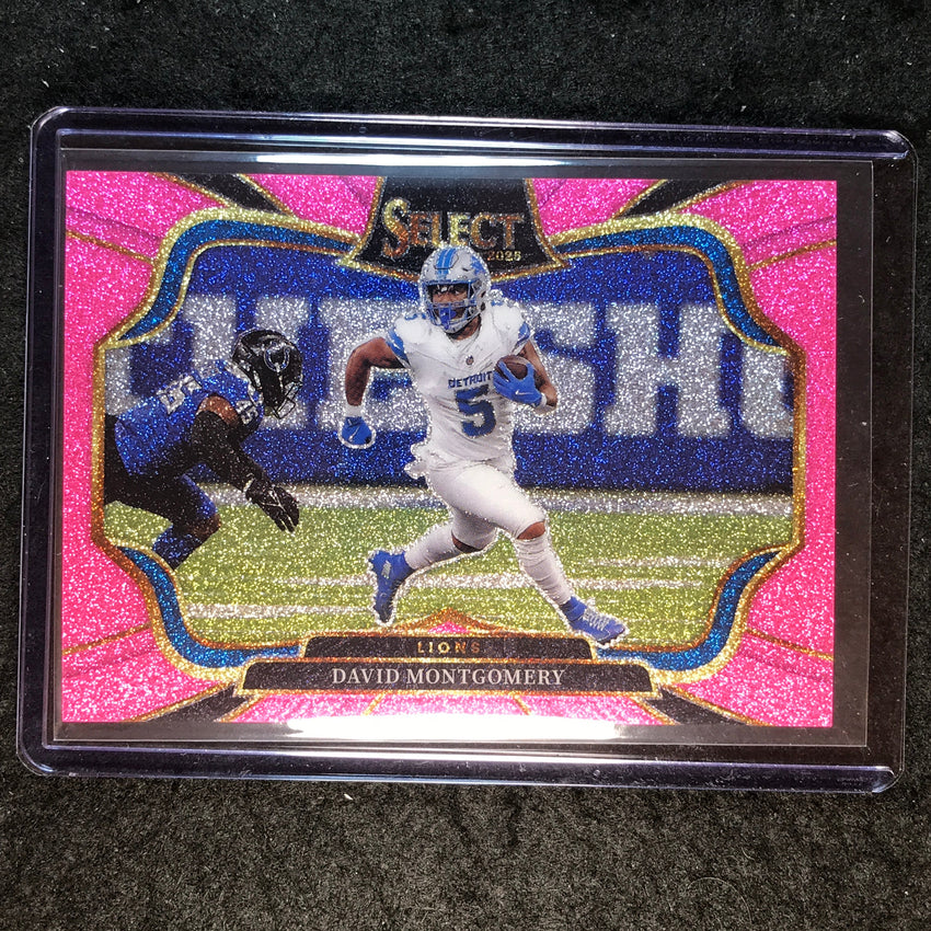 2025 Select Football DAVID MONTGOMERY Field Level Pink Glitter 2/15 #469