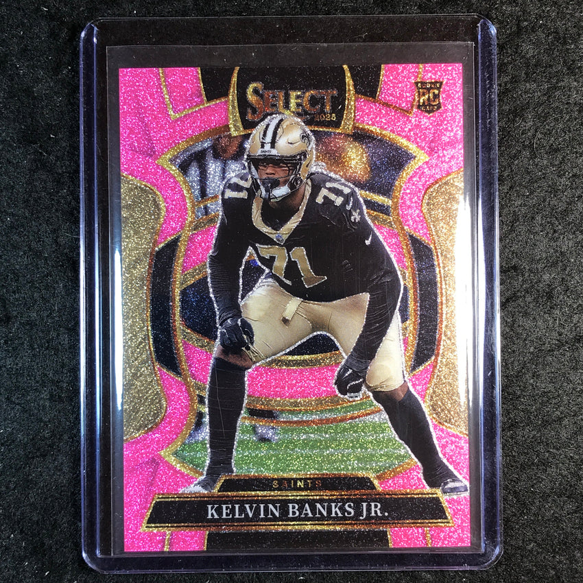 2025 Select Football KELVIN BANKS JR. Rookie Concourse Pink Glitter 14/15 #42
