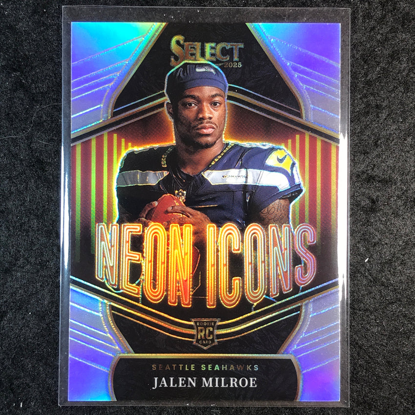2025 Select Football JALEN MILROE Neon Icons Rookie Silver #23