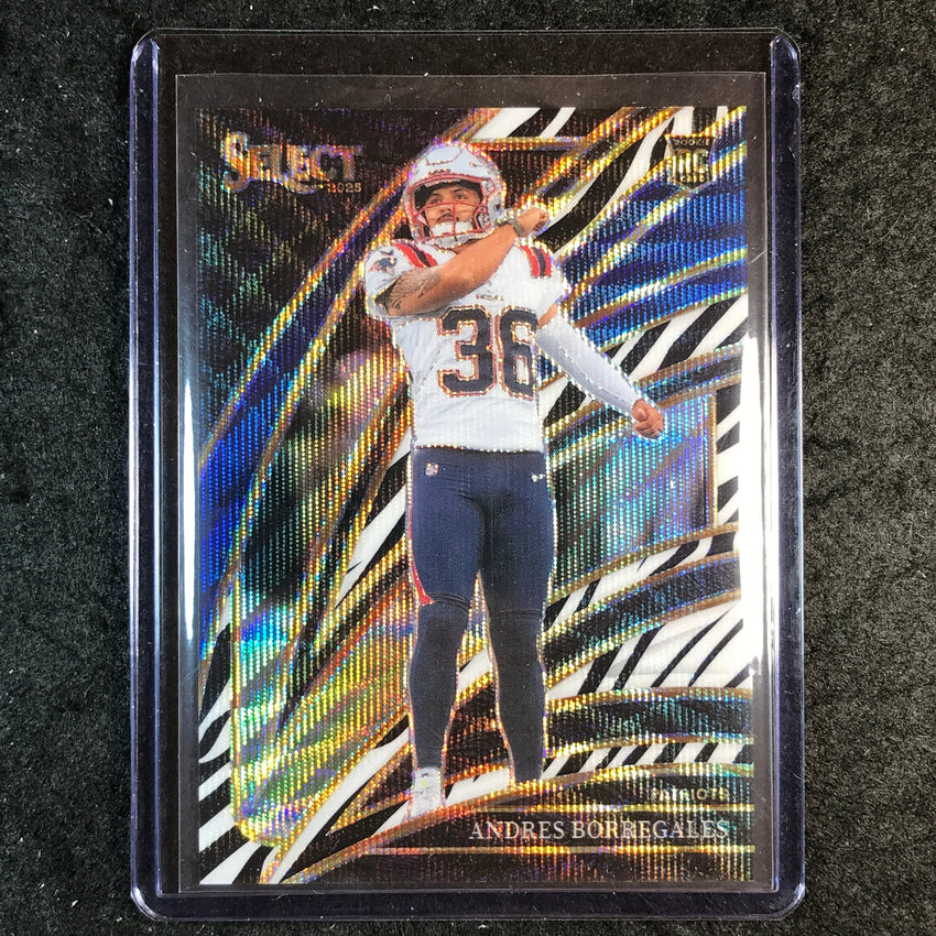 2025 Select Football ANDRES BORREGALES Rookie Club Level Zebra SSP #279