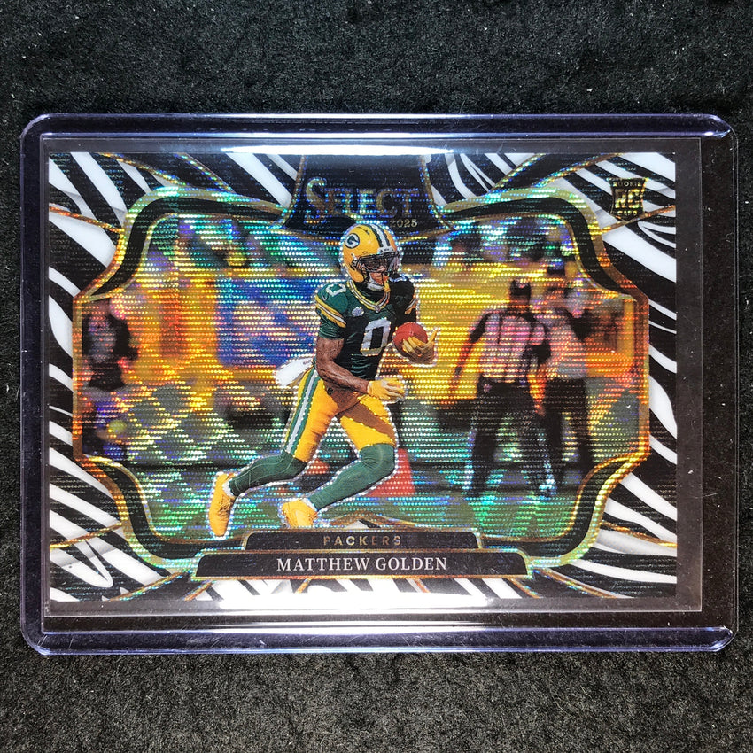 2025 Select Football MATTHEW GOLDEN Rookie Field Level Zebra SSP #467