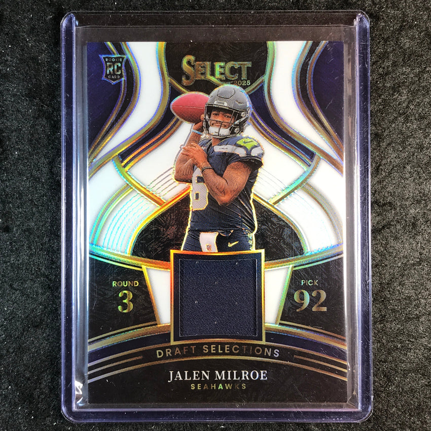 2025 Select JALEN MILROE Draft Selections Memorabilia Rookie Jersey White 66/99