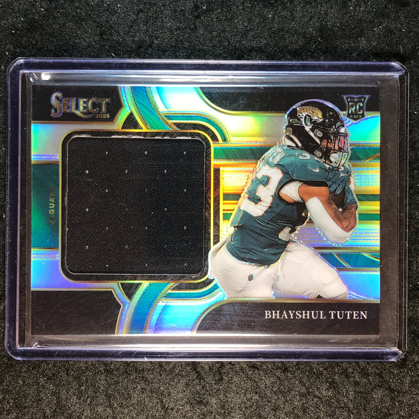 2025 Select Football BHAYSHUL TUTEN Jumbo Rookie Swatch Jersey Silver 96/149