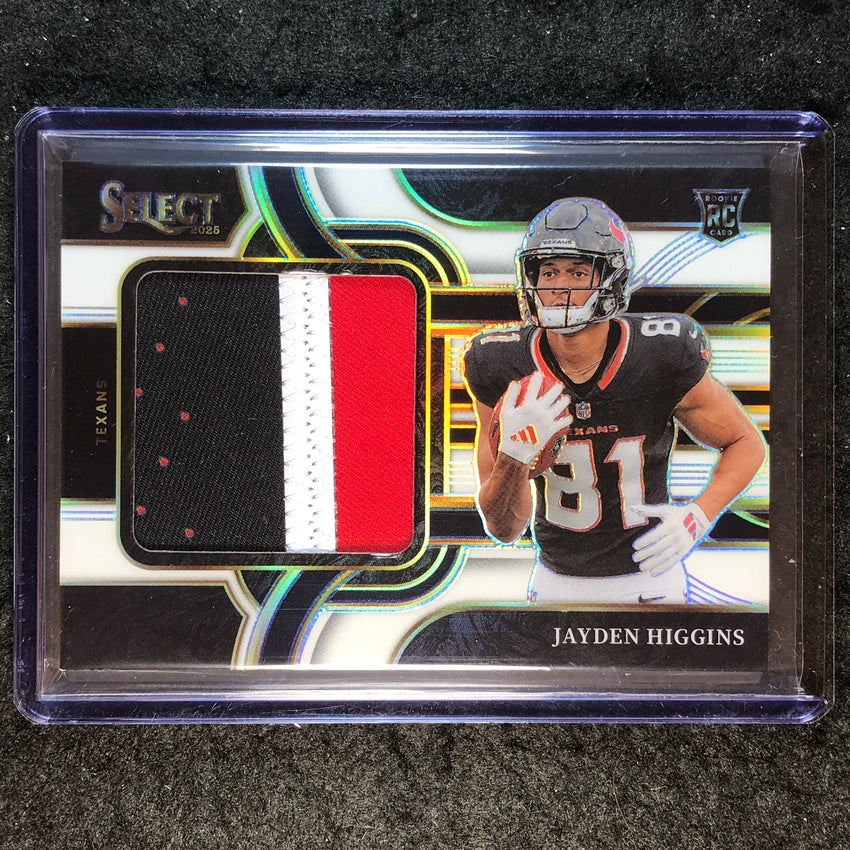 2025 Select Football JAYDEN HIGGINS Jumbo Rookie Swatch Patch White 62/99