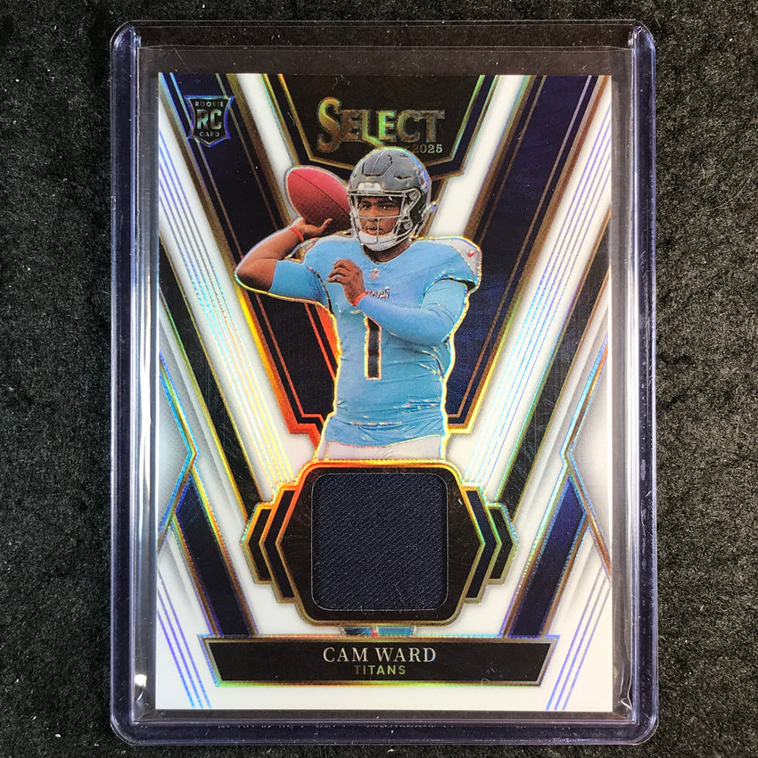 2025 Select Football CAM WARD Rookie Swatches Jersey Relic White 34/99