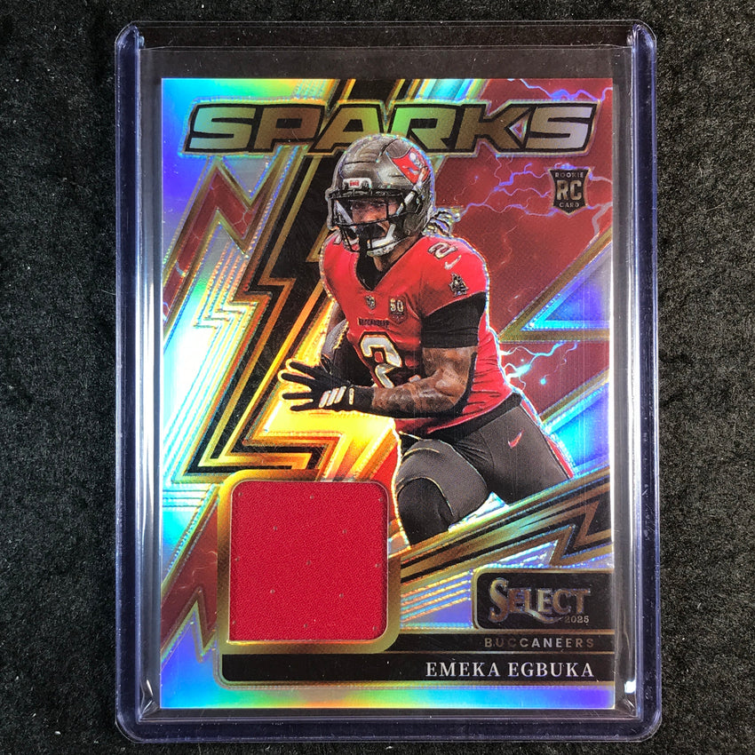 2025 Select Football EMEKA EGBUKA Sparks Rookie Jersey Relic Silver 35/149