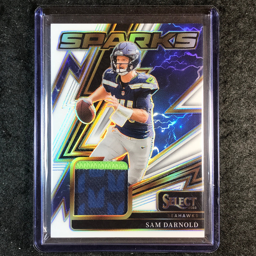 2025 Select Football SAM DARNOLD Sparks Patch Relic White 39/99