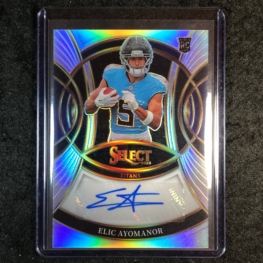 2025 Select Football ELIC AYOMANOR Rookie Signatures Auto Silver #EAR