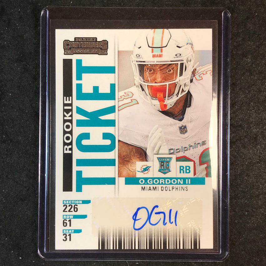 2025 Select Football OLLIE GORDON II Contenders Rookie Ticket Auto RPS #22