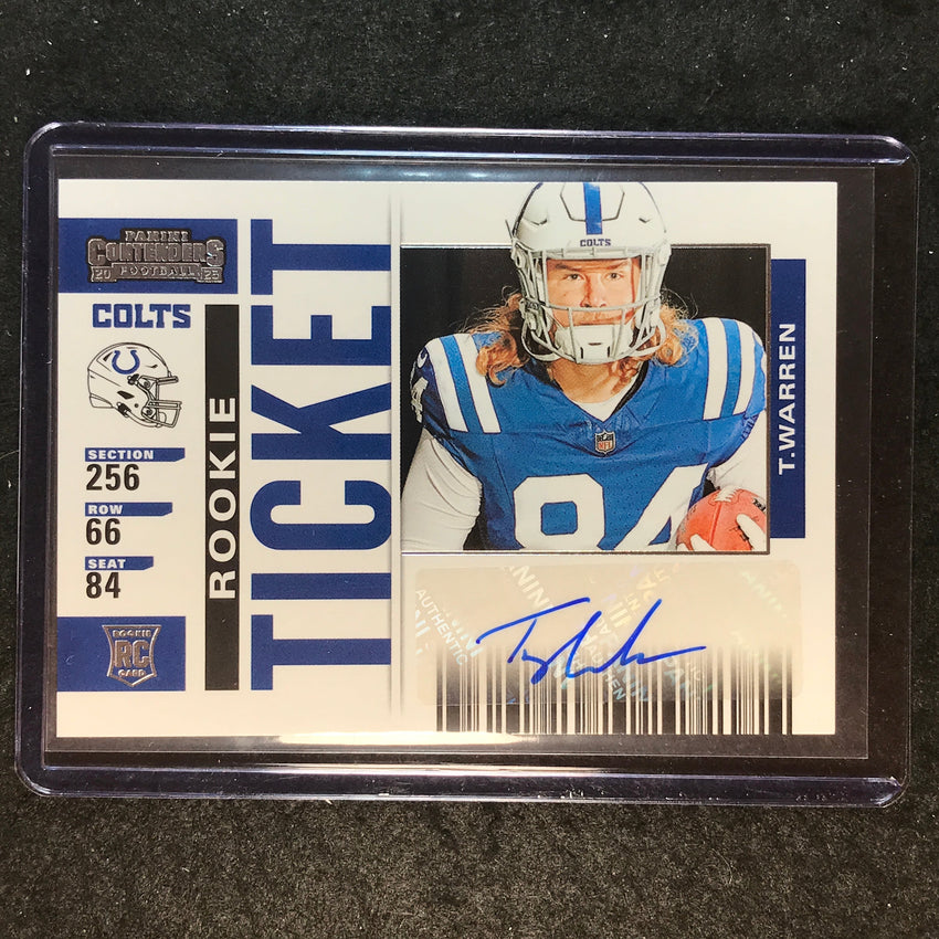 2025 Select Football TYLER WARREN Contenders Rookie Ticket Variation Auto #15