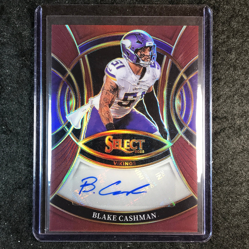 2025 Select Football BLAKE CASHMAN Signatures Auto Maroon 3/75