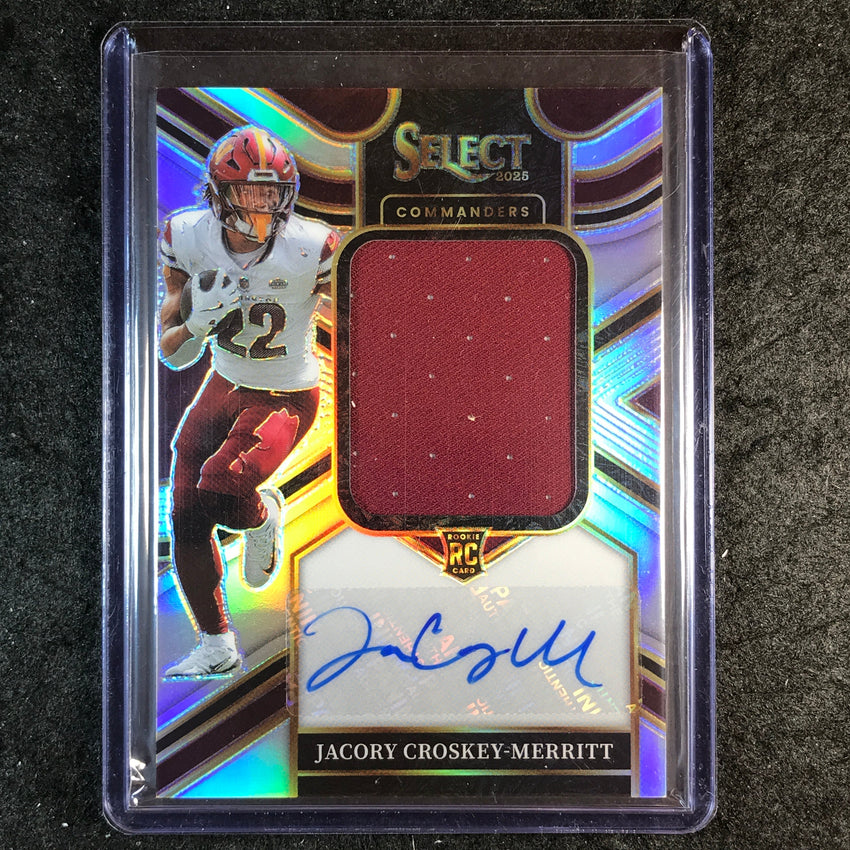 2025 Select Football JACORY CROSKEY-MERRITT Jumbo Rookie Swatches Auto 196/249