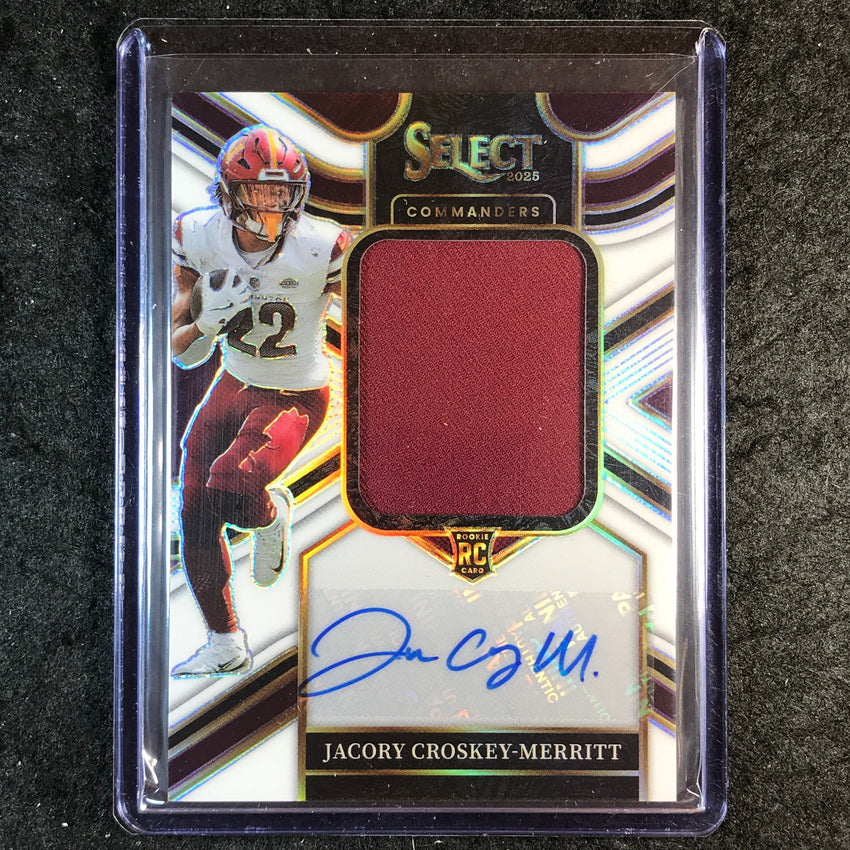 2025 Select Football JACORY CROSKEY-MERRITT Jumbo Rookie Swatches Auto 65/75