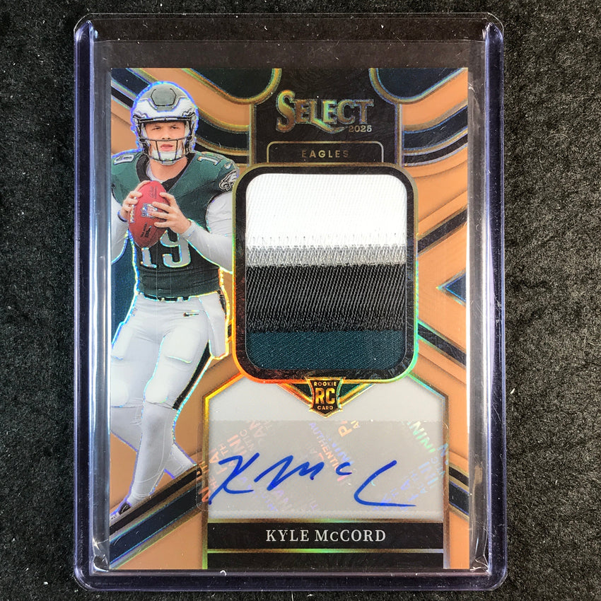 2025 Select Football KYLE MCCORD Jumbo Rookie Signature Swatches Copper 33/49