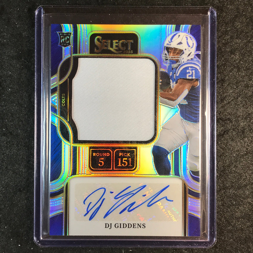 2025 Select Football DJ GIDDENS Prime Selections Rookie Jersey Auto 183/199