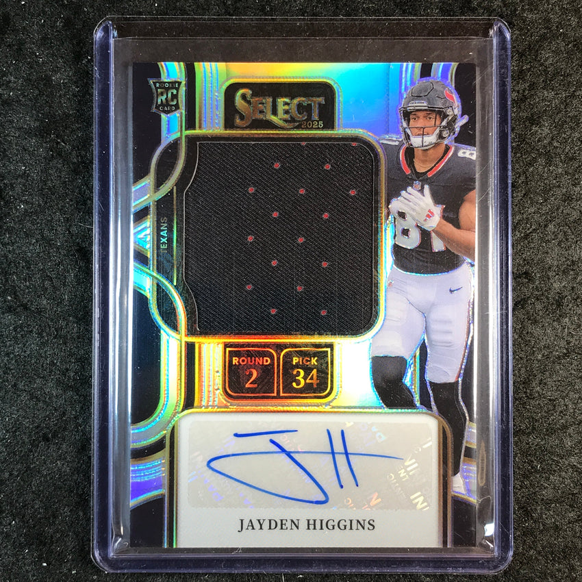 2025 Select Football JAYDEN HIGGINS Prime Selections Rookie Jersey Auto 85/199