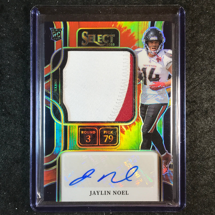 2025 Select Football JAYLIN NOEL Prime Selections Rookie Patch Auto Tie-Dye 1/25