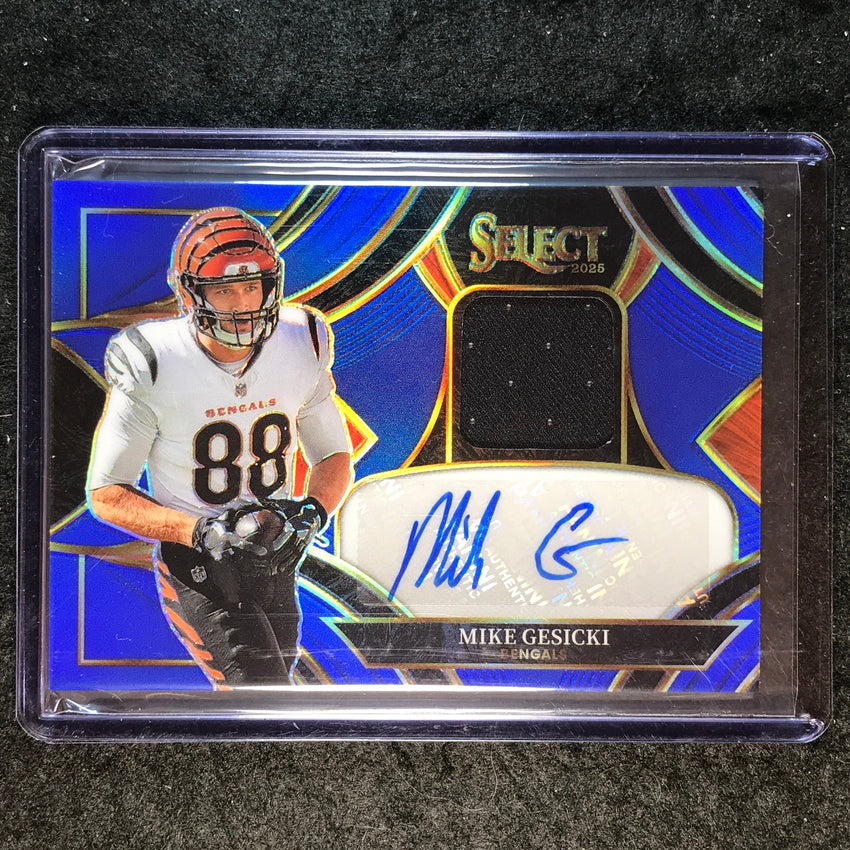 2025 Select Football MIKE GESICKI Signature Memorabilia Jersey Auto Blue 83/149