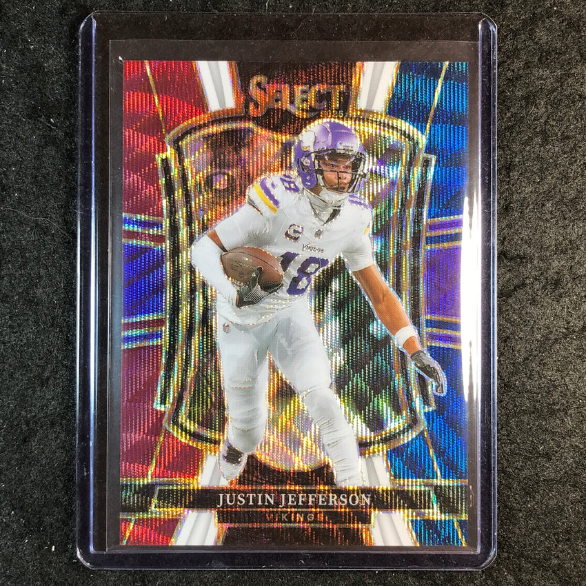 2025 Select Football JUSTIN JEFFERSON Premier Level Tri-Color 247/299 #163
