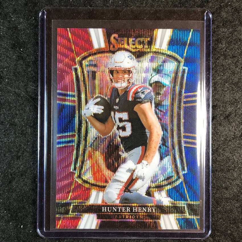 2025 Select Football HUNTER HENRY Premier Level Tri-Color 127/299 #180
