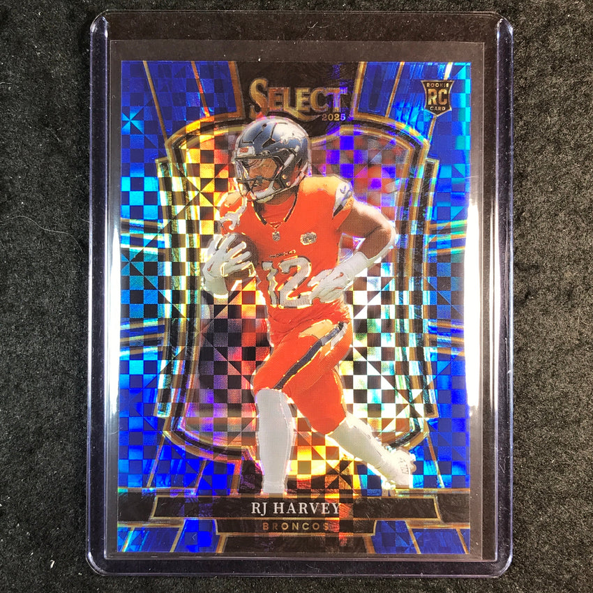 2025 Select Football RJ HARVEY Rookie Premier Level Blue 21/175 #110