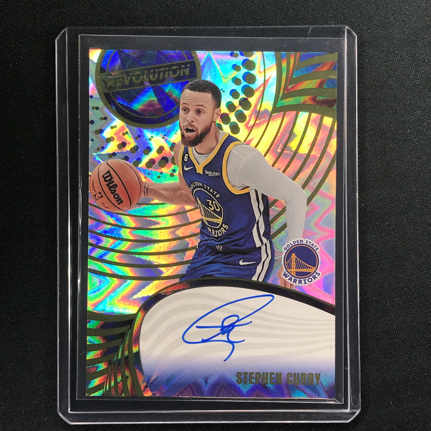2023-24 Revolution Stephen Curry Autographs Fractal 11/75