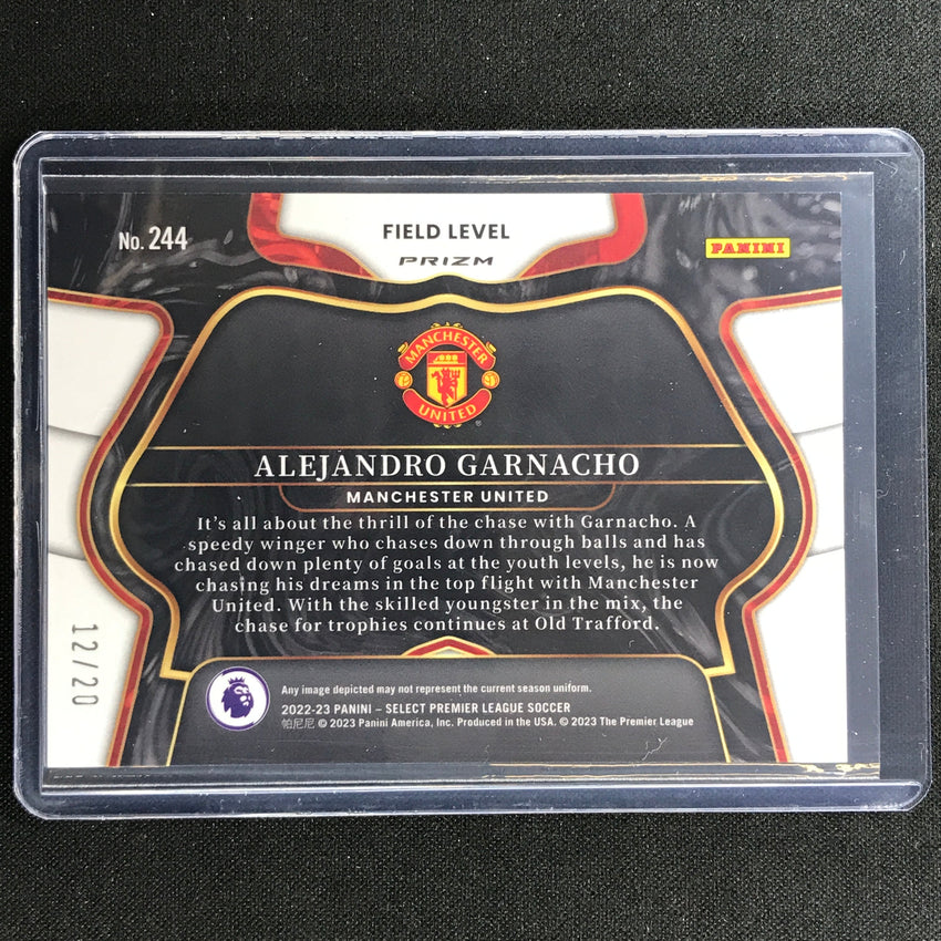 2022-23 Select Epl Alejandro Garnacho Field Level Rookie White 12/20