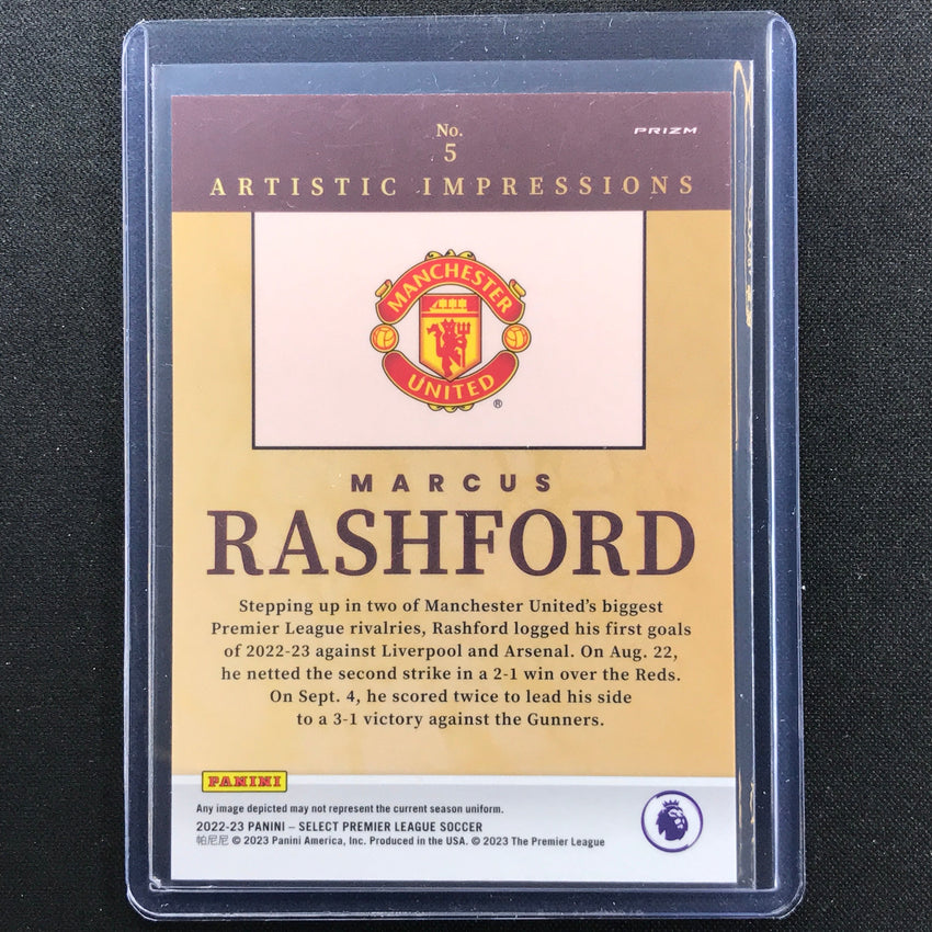 2022-23 Select EPL MARCUS RASHFORD Artistic Impressions Prizm SSP #5