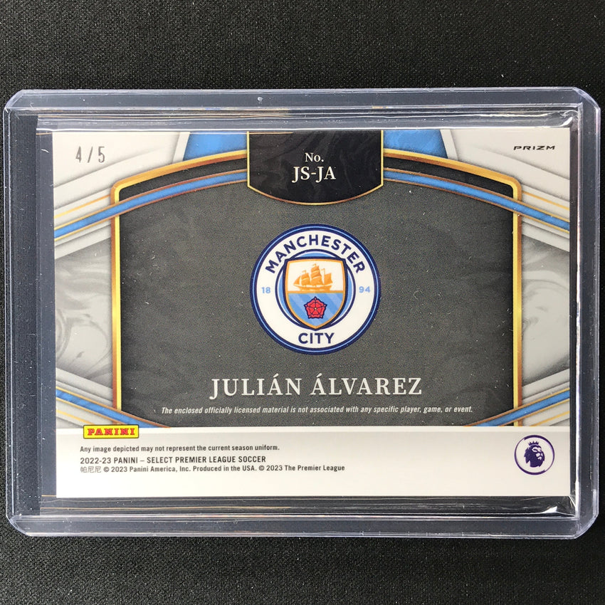 2022-23 Select Epl Julian Alvarez Jumbo Swatches Rookie Relic Patch Gold 4/5