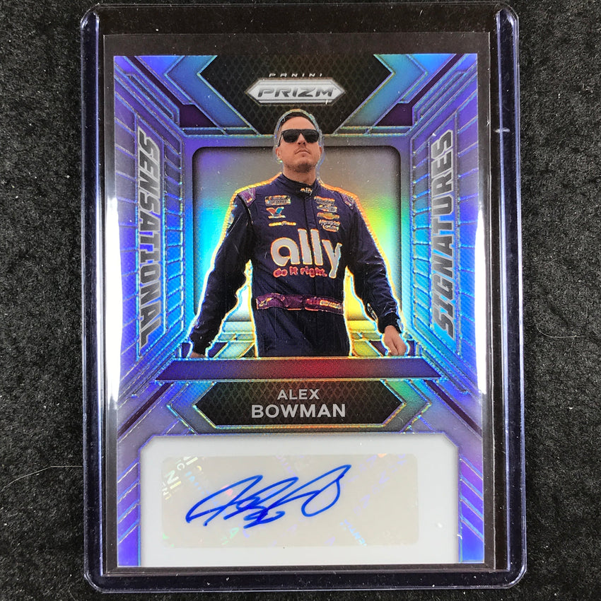 2024 Prizm NASCAR Racing ALEX BOWMAN Sensational Signatures Auto Silver #ABN
