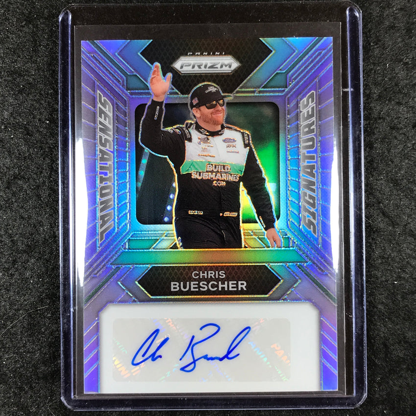 2024 Prizm NASCAR Racing CHRIS BUESCHER Sensational Signatures Auto Silver #CBR